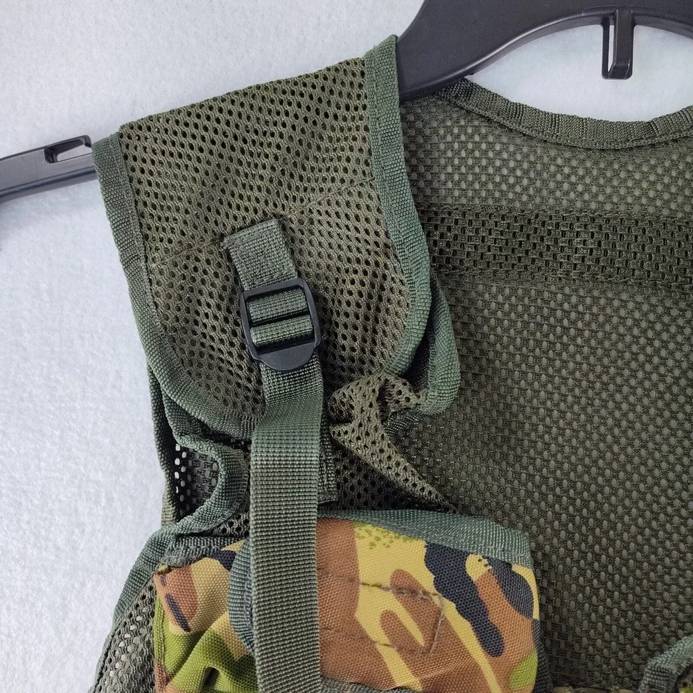 KOMBAT.UK Youth Med Camo Tactical Vest Holster Adjustable📸SEE‎ PICS📏📸